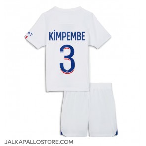 Paris Saint-Germain Presnel Kimpembe #3 Vieraspaita Lapsille 2023-24 Lyhythihainen (+ shortsit)